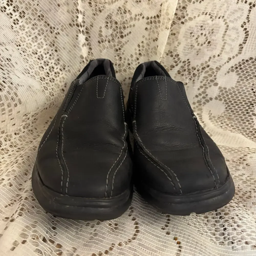 Clarks Cotrell Step Men's US 8 Black leather Loafers Shoes